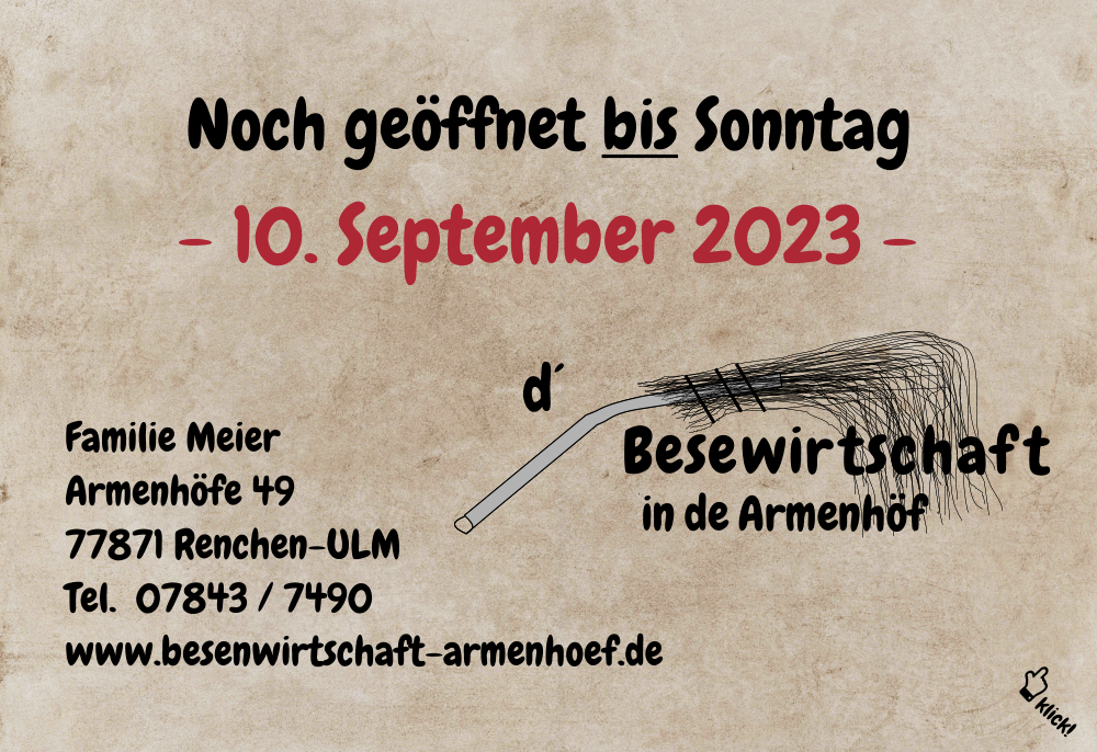 Geöffnet bis 10. September 2023